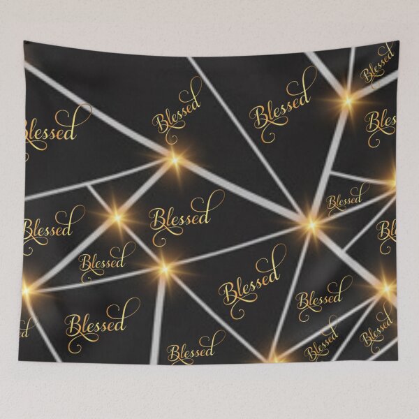 Item preview, Black triangular shaped fabic with Fire Lovers and blessed designed and sold by Poetic4Passion.