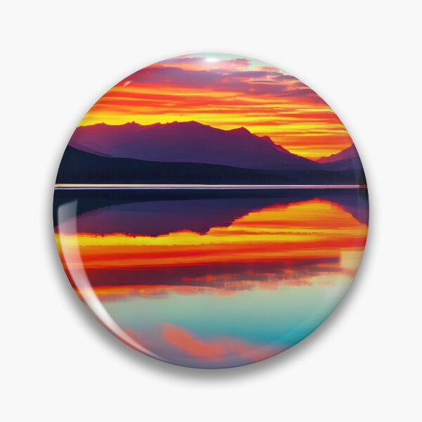 Artikelvorschau, Peaceful Sunset Reflections on a Lake Among Mountains entworfen und verkauft von D3monic.