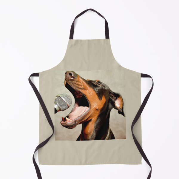 Item preview, Rock Star Doberman Pinscher Singing In A Microphone, Dog 20 designed and sold by LesTheArt.