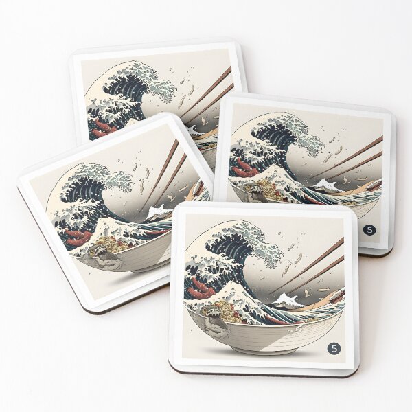 Item preview, Kanagawa wave ramen bowl designed and sold by dzineNJ.