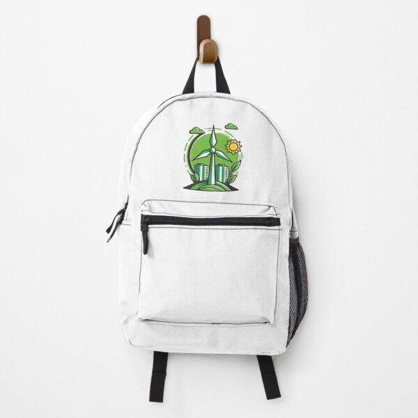 Item preview, Green City Vibes: Get Powered by Renewables with our Cartoon Wind Turbine Design designed and sold by GreenBubble - Shop and reforest.
