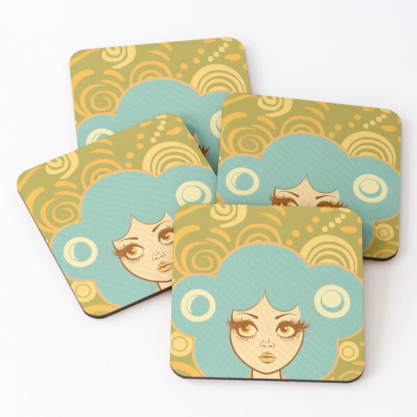 Item preview, Vintage Art Lady with Big Hair designed and sold by TheJadeCat.