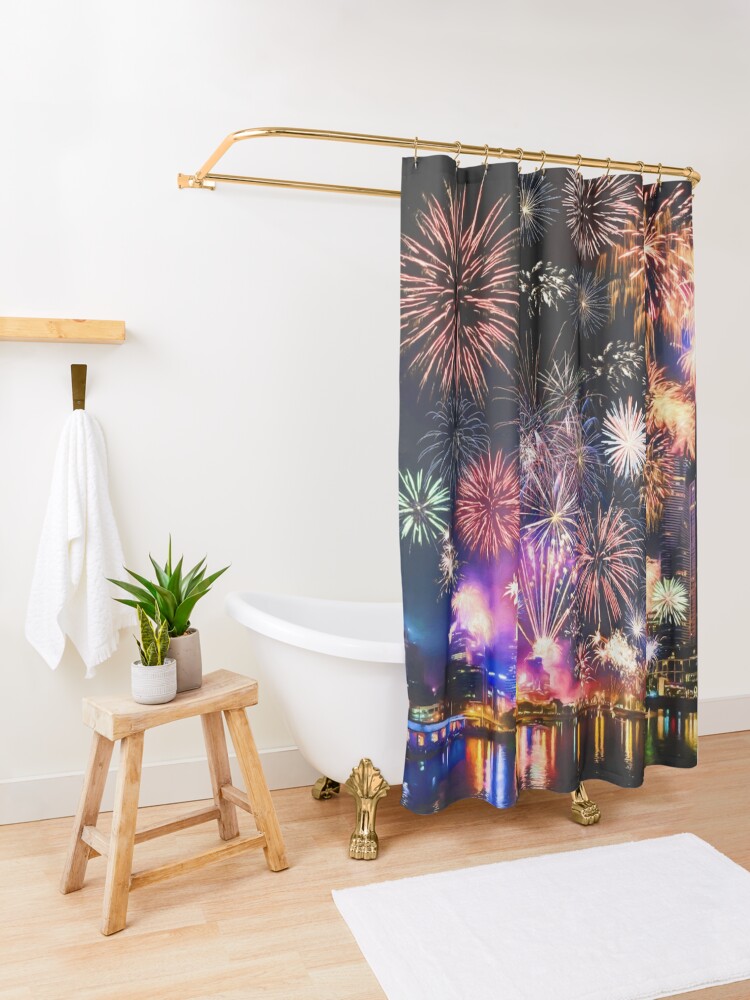 Alternate view of Happy New Year Shower Curtain