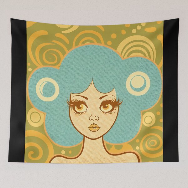 Item preview, Vintage Art Lady with Big Hair designed and sold by TheJadeCat.