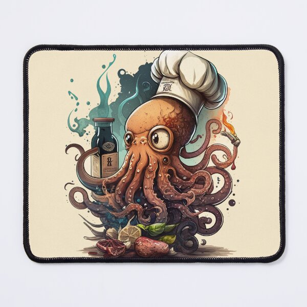 Item preview, Chef octupus cartoon designed and sold by YeKnot.