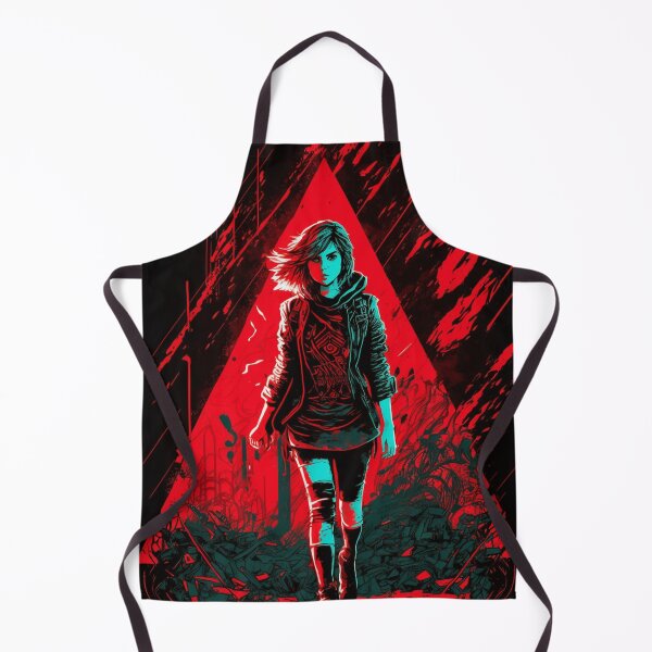 Item preview, Cyberpunk Girl On Red Triangular Neon Background designed and sold by Nightarcade.