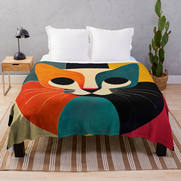 Item preview, Geometric Cat Portrait designed and sold by TheJadeCat.
