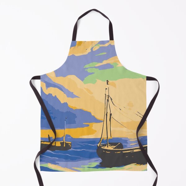 Item preview, Abstract Seascape Illustration:- Boat in Sea designed and sold by typoinspired.