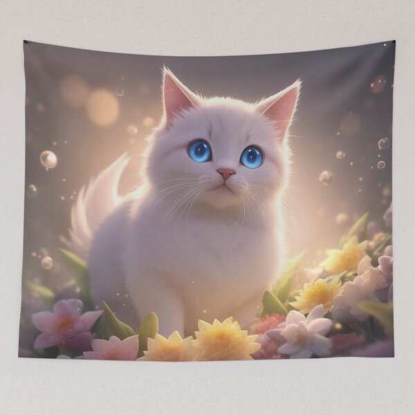 Item preview, Cute Kitty Flowers designed and sold by Symerca.