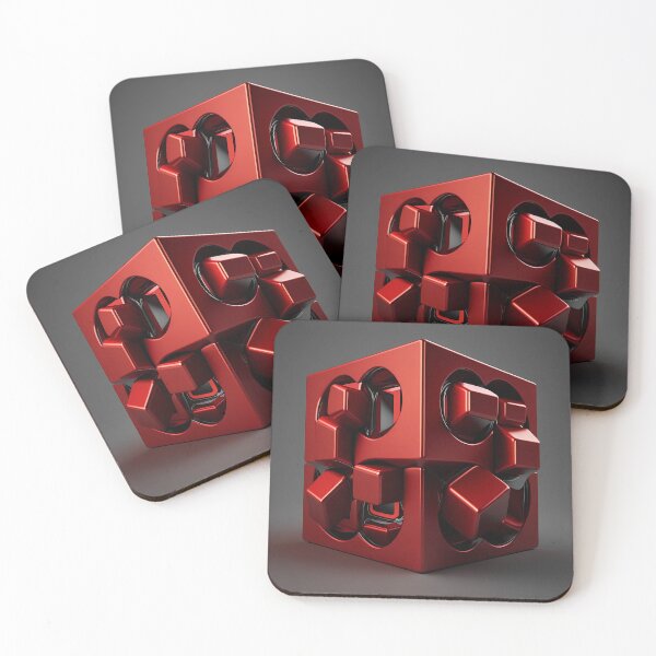 Item preview, 3D cube in red designed and sold by SMILE88.