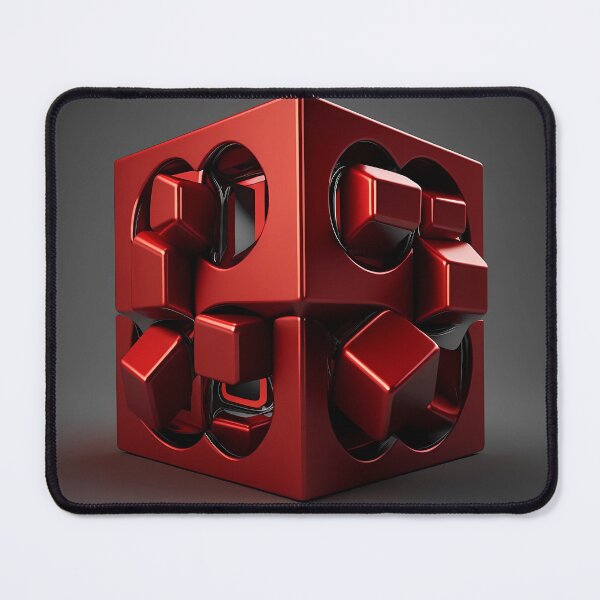 Item preview, 3D cube in red designed and sold by SMILE88.