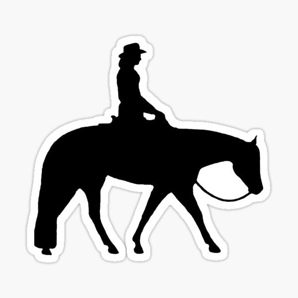 Western Pleasure Horse Female Rider Sticker