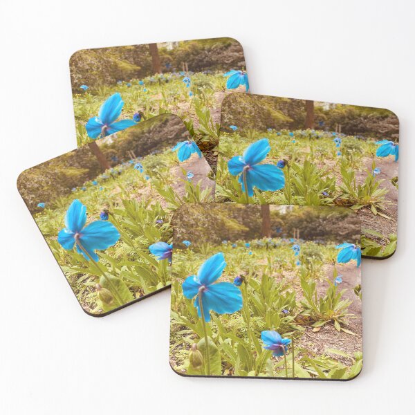 Item preview, Enchanting Blue Poppy Field designed and sold by Quirk-Vintage.