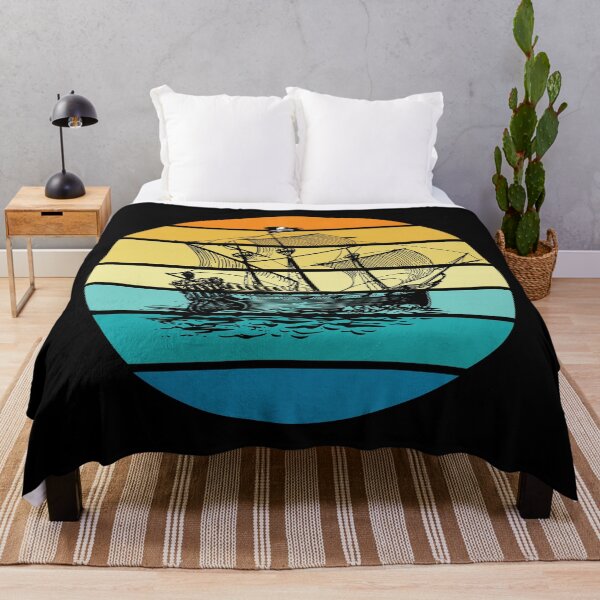 Item preview, Old Pirate Ship Sail Boat Vintage Jolly Roger Skull Flag designed and sold by TheInkElephant.