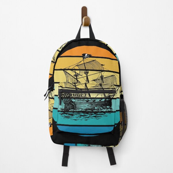 Item preview, Old Pirate Ship Sail Boat Vintage Jolly Roger Skull Flag designed and sold by TheInkElephant.