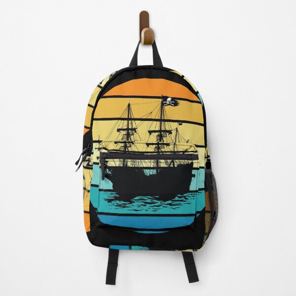 Item preview, Old Pirate Ship Sail Boat Vintage Jolly Roger Skull Flag designed and sold by TheInkElephant.