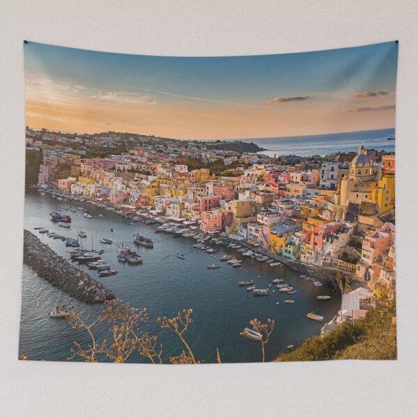 Item preview, Sunset over Procida island, Italy 1 designed and sold by Lucas-Photo.