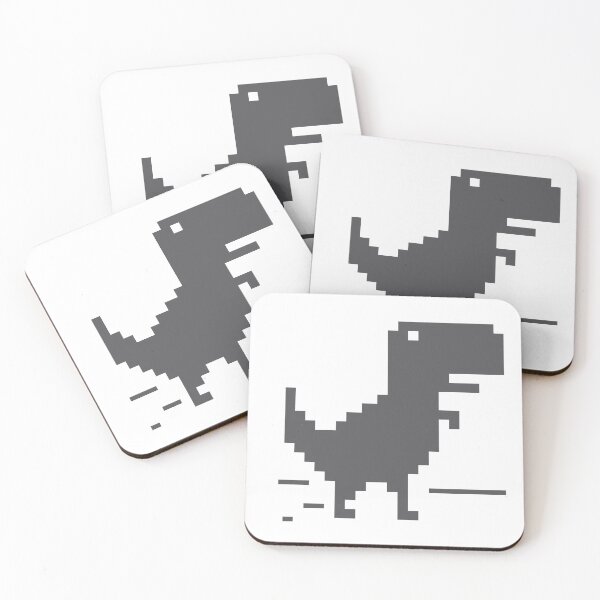 Item preview, 8 bit t Rex Dinosaur Chrome Sticker designed and sold by Kanha Design | ⭐⭐⭐⭐⭐.