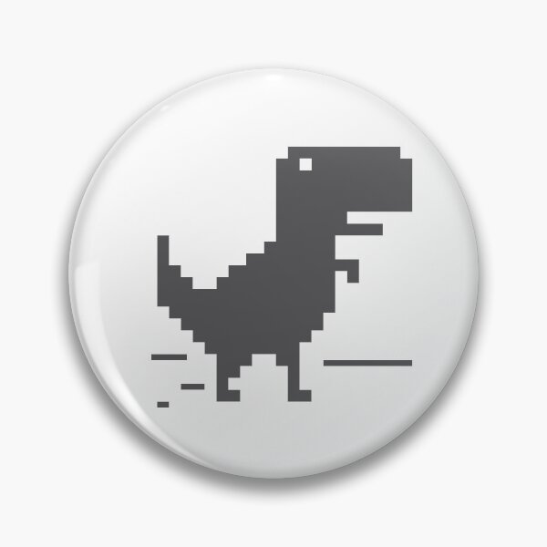 Item preview, 8 bit t Rex Dinosaur Chrome Sticker designed and sold by Kanha Design | ⭐⭐⭐⭐⭐.