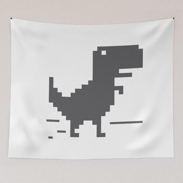 Item preview, 8 bit t Rex Dinosaur Chrome Sticker designed and sold by Kanha Design | ⭐⭐⭐⭐⭐.