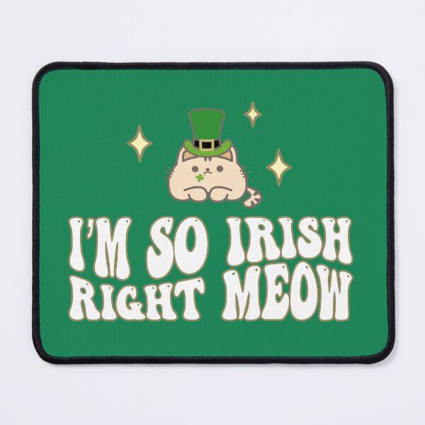 Item preview, I'm So Irish, Right Meow - Leprechaun Cat Meow for Happy St Patrick's Day  designed and sold by pookkudesign.