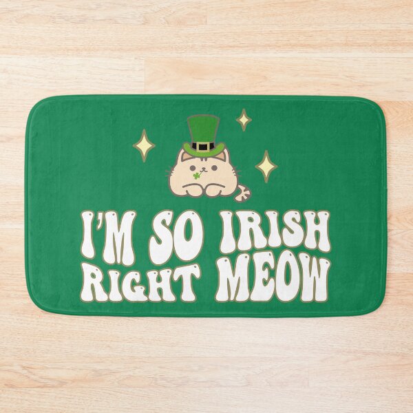 Item preview, I'm So Irish, Right Meow - Leprechaun Cat Meow for Happy St Patrick's Day  designed and sold by pookkudesign.