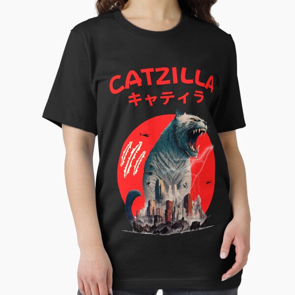 Item preview, Catzilla cat giant with red eyes premium designed and sold by Modern Outlet  ⭐⭐⭐⭐⭐.