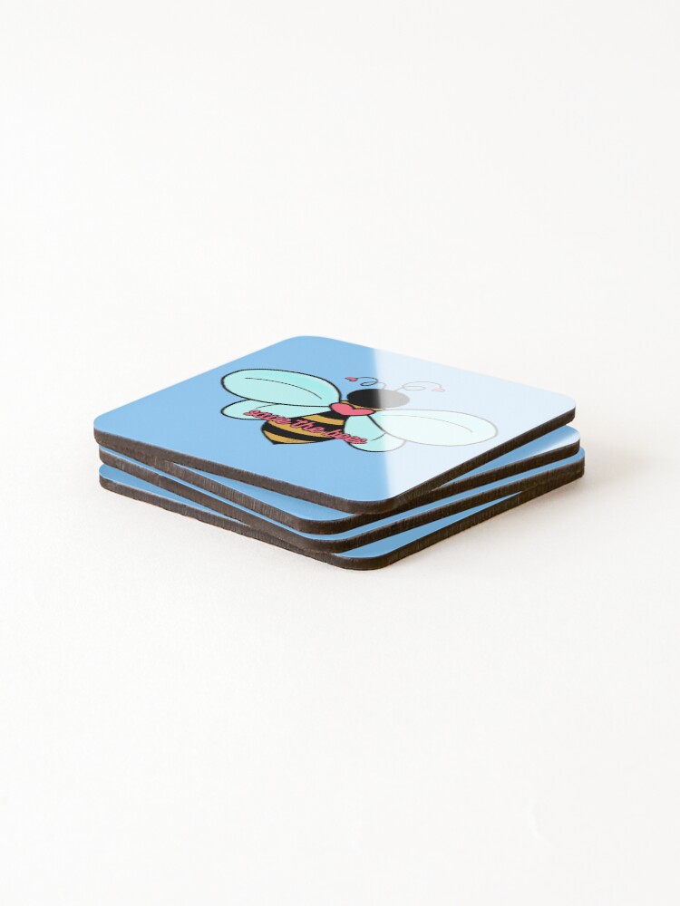 Thumbnail 4 of 5, Coasters (Set of 4), Save the Bees designed and sold by RooBooCo.