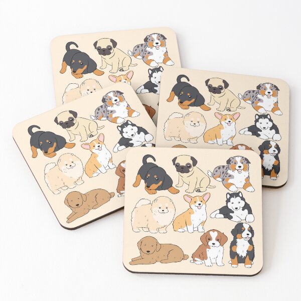 Item preview, Cute puppies pattern designed and sold by Yarafantasyart.