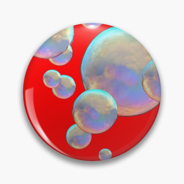 Item preview, FLOATING IRIDESENT SOAP BUBBLES RED ART designed and sold by sharlesart.