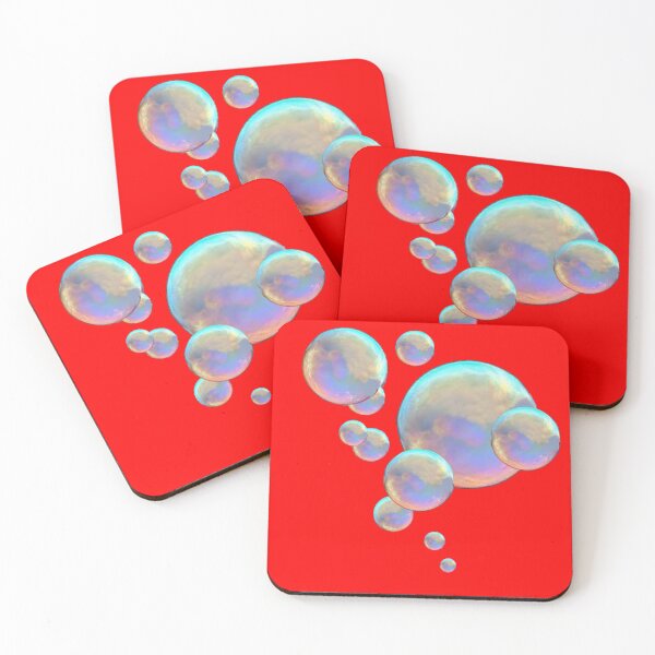 Item preview, FLOATING IRIDESENT SOAP BUBBLES RED ART designed and sold by sharlesart.