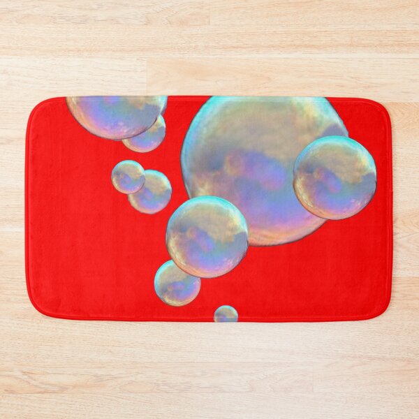 Item preview, FLOATING IRIDESENT SOAP BUBBLES RED ART designed and sold by sharlesart.