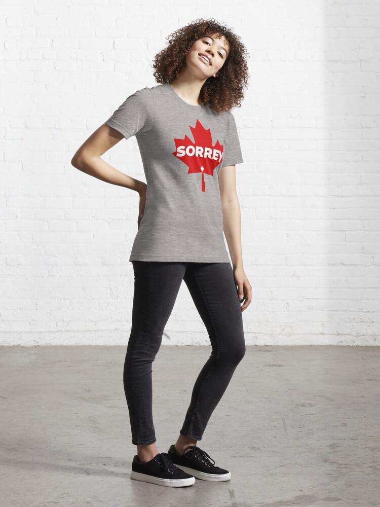 Sorrey Funny Canadian Maple Leaf Sorry Apology Essential T Shirt for Sale by nerdchild Redbubble