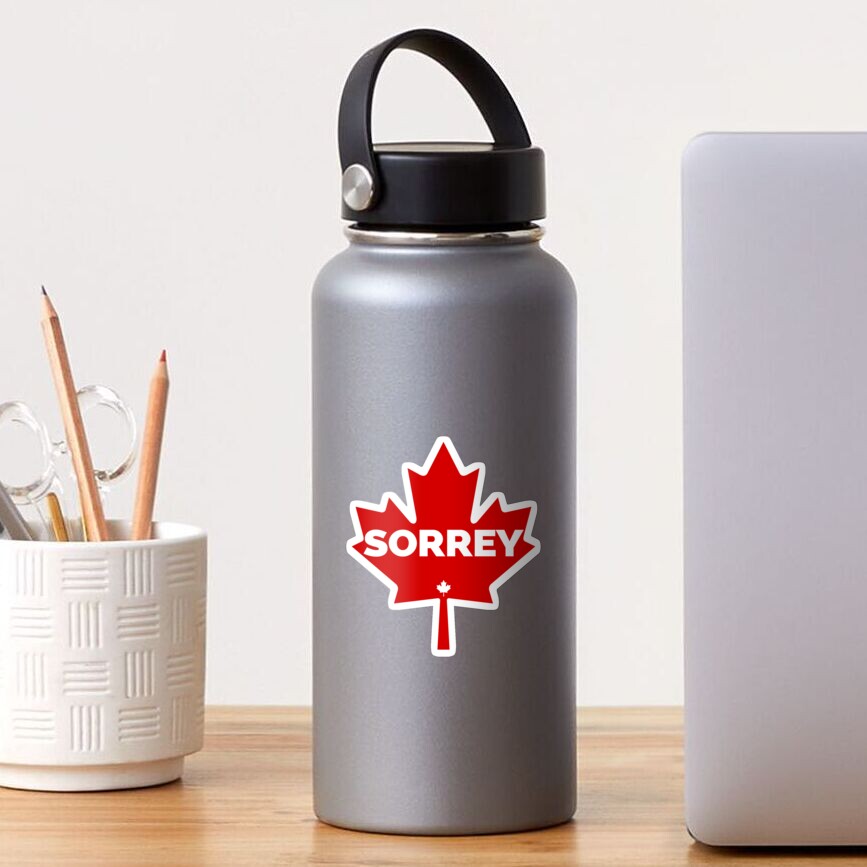 "Sorrey Funny Canadian Maple Leaf Sorry Apology" Sticker For Sale By ...