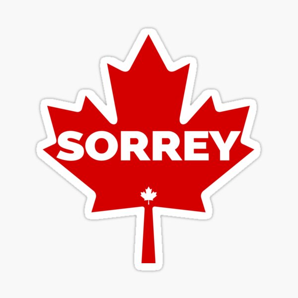 Sorrey Funny Canadian Maple Leaf Sorry Apology Sticker