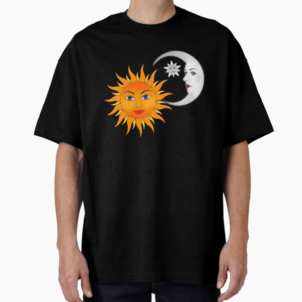 Vintage Sun Moon and Star Oversized T-Shirt