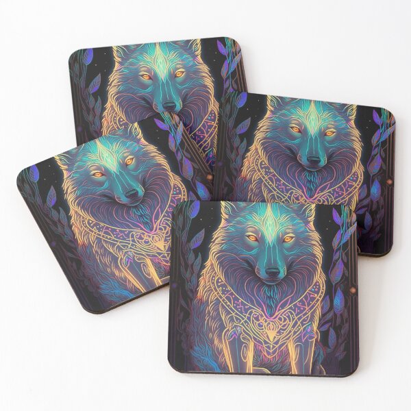 Item preview, Glowing tarot wolf god designed and sold by Visual-wallart.
