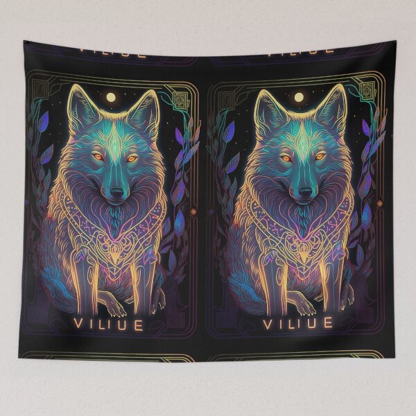 Item preview, Glowing tarot wolf god designed and sold by Visual-wallart.