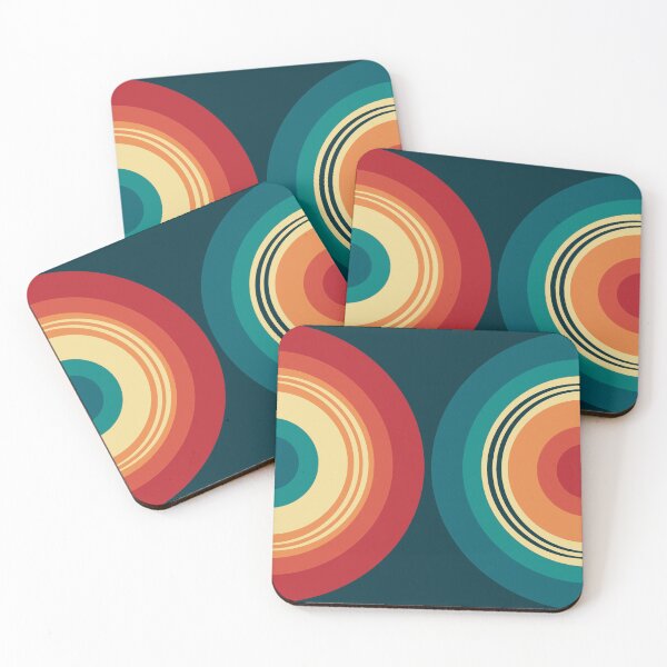 Item preview, Colorful double semicircles in retro style designed and sold by BattaAnastasia.