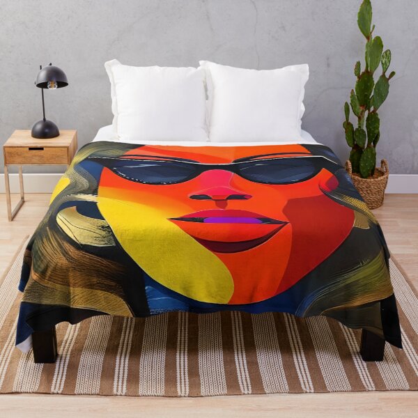 Item preview, Abstract Woman Face Portrait art board designed and sold by colortrends.