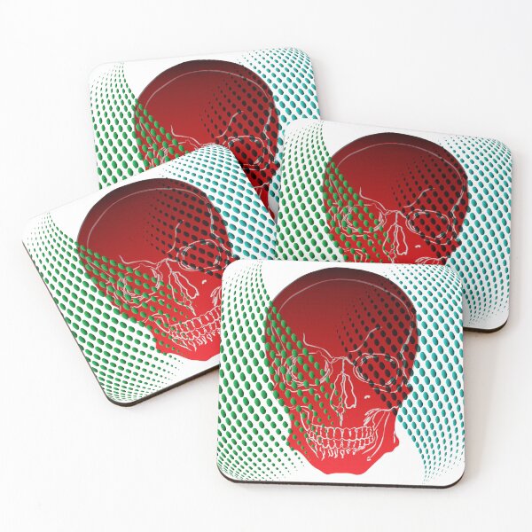 Item preview, Skull with green and blue dots designed and sold by Bigrow.