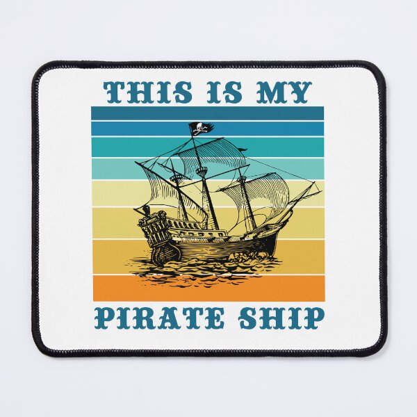 Item preview, This Is My Pirate Ship Old Sail Boat Vintage Jolly Roger Skull Flag designed and sold by TheInkElephant.