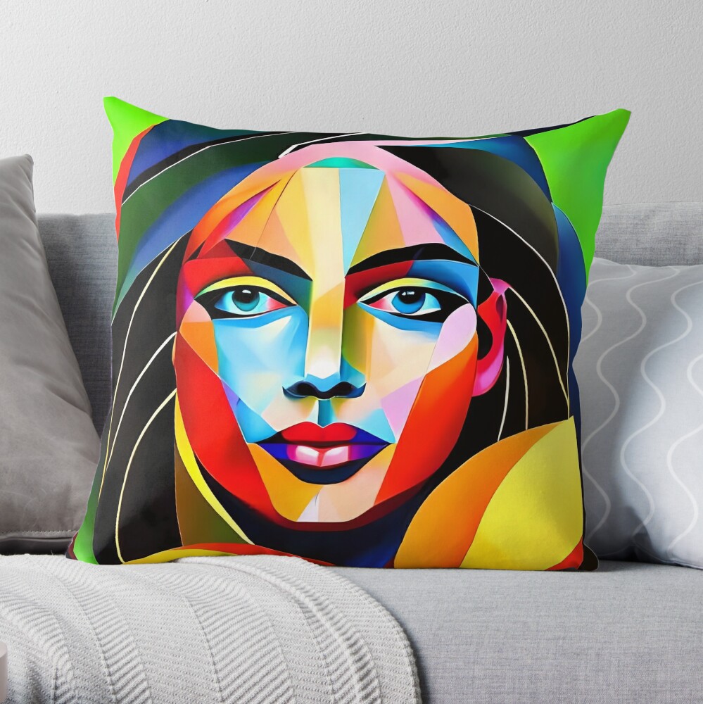 Abstract face 2025 pillow cover