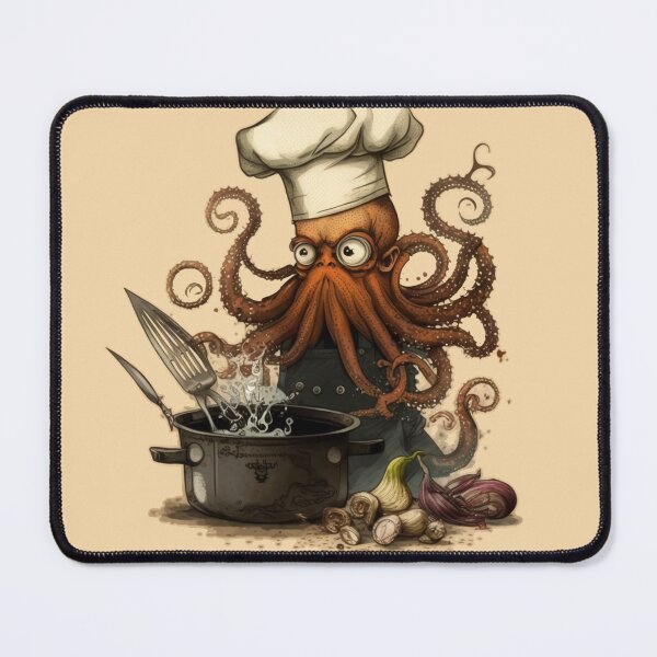 Item preview, Chef octupus cartoon designed and sold by YeKnot.
