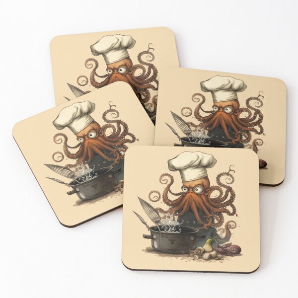 Item preview, Chef octupus cartoon  designed and sold by YeKnot.