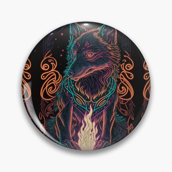 Item preview, Glowing tarot wolf god fire designed and sold by Visual-wallart.