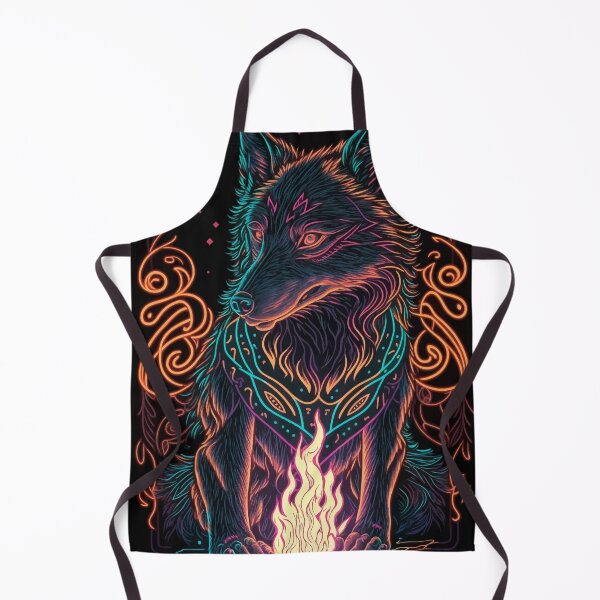 Item preview, Glowing tarot wolf god fire designed and sold by Visual-wallart.
