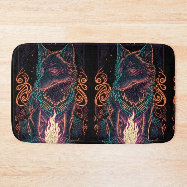 Item preview, Glowing tarot wolf god fire designed and sold by Visual-wallart.
