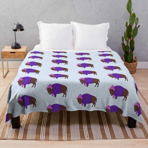 Item preview, Buffalo Winter - pink designed and sold by WatershipBound.