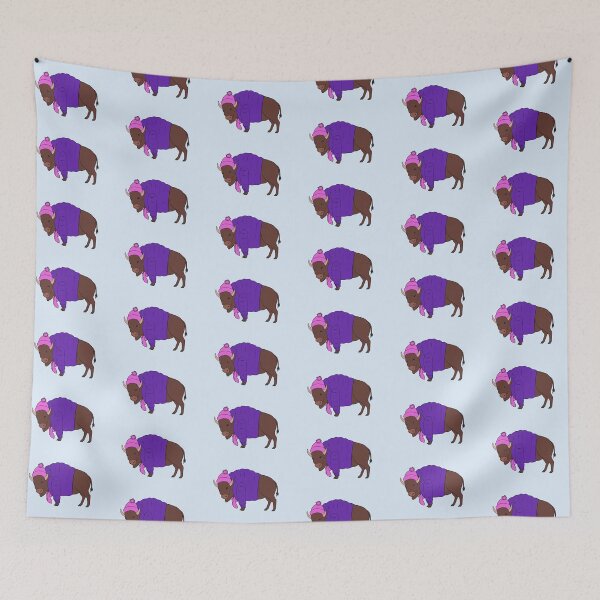Item preview, Búfalo de invierno - rosa designed and sold by WatershipBound.